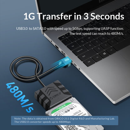 ORICO UTS1 Type-C / USB-C USB 3.0 2.5-inch SATA HDD Adapter with 12V 2A Power Adapter, Cable Length:0.5m(US Plug) - USB to IDE / SATA by ORICO | Online Shopping UK | buy2fix