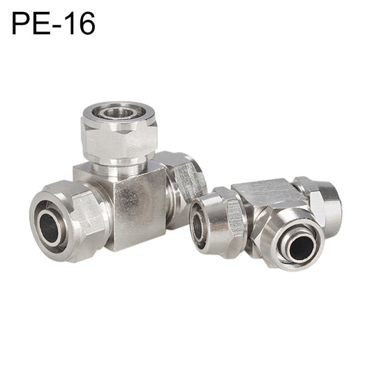 PE-16 LAIZE Nickel Plated Copper Y-type Tee Pneumatic Quick Connector -  by LAIZE | Online Shopping UK | buy2fix