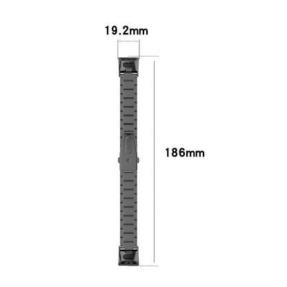 For Huawei Band 4 Pro (TER-B29S) / Band 3 Pro (TER-B29) / Band 3 (TER-B09) Three Beads Steel Wrist Strap Watchband(Champagne) - Watch Bands by buy2fix | Online Shopping UK | buy2fix