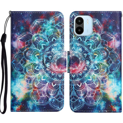 For Xiaomi Redmi A1 Colored Drawing Pattern Leather Phone Case(Star Mandala) - Xiaomi Cases by buy2fix | Online Shopping UK | buy2fix