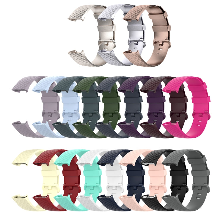 Color Buckle TPU Wrist Strap Watch Band for Fitbit Charge 4 / Charge 3 / Charge 3 SE, Size: S(Black) - Smart Wear by buy2fix | Online Shopping UK | buy2fix