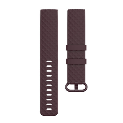 Color Buckle TPU Wrist Strap Watch Band for Fitbit Charge 4 / Charge 3 / Charge 3 SE, Size: S(Rosewood) - Smart Wear by buy2fix | Online Shopping UK | buy2fix
