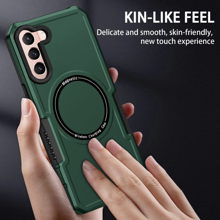 For Samsung Galaxy S22+ 5G MagSafe Shockproof Armor Phone Case(Dark Green) - Galaxy S22+ 5G Cases by buy2fix | Online Shopping UK | buy2fix
