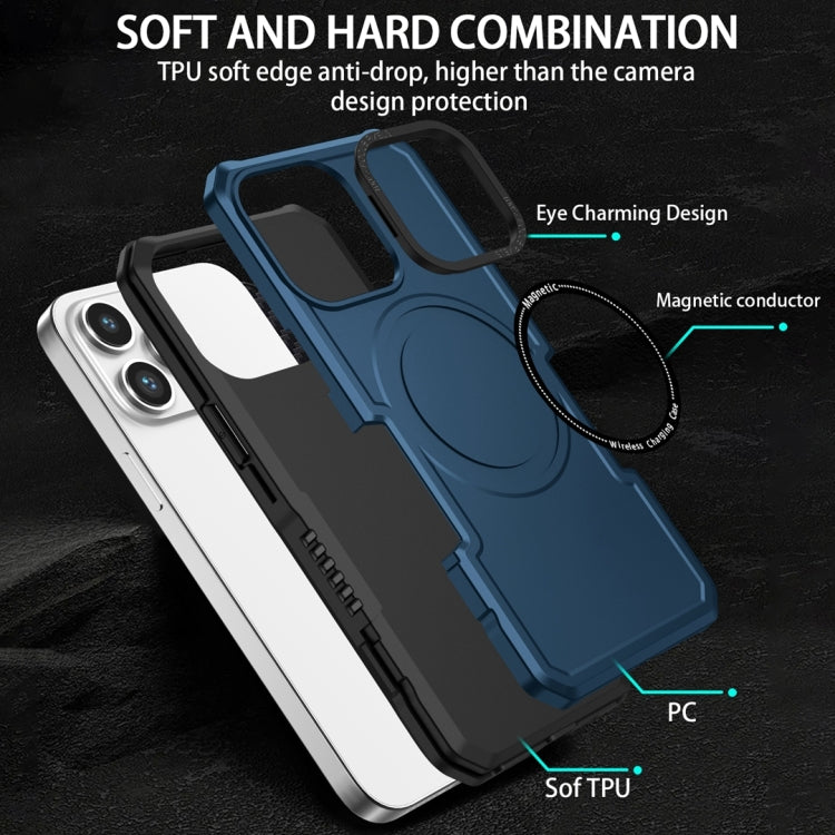 For Samsung Galaxy S22 5G MagSafe Shockproof Armor Phone Case(Dark Blue) - Galaxy S22 5G Cases by buy2fix | Online Shopping UK | buy2fix