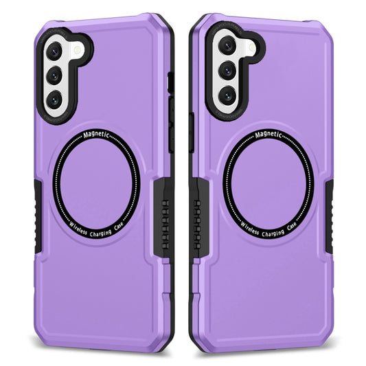 For Samsung Galaxy S22 5G MagSafe Shockproof Armor Phone Case(Purple) - Galaxy S22 5G Cases by buy2fix | Online Shopping UK | buy2fix