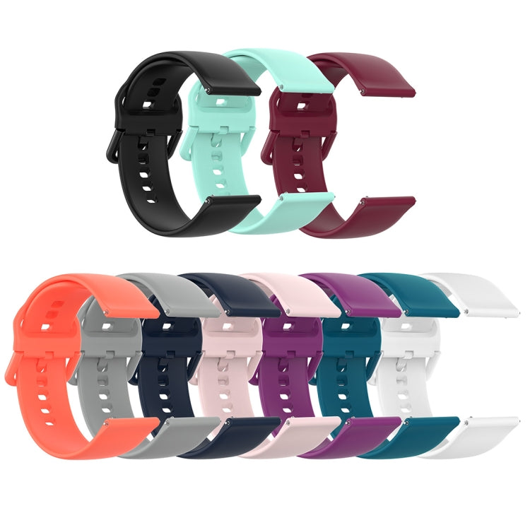 23mm Color Buckle Silicone Wrist Strap Watch Band for Fitbit Versa 2 / Versa / Versa Lite / Blaze, Size: S(Dark Green) - Smart Wear by buy2fix | Online Shopping UK | buy2fix