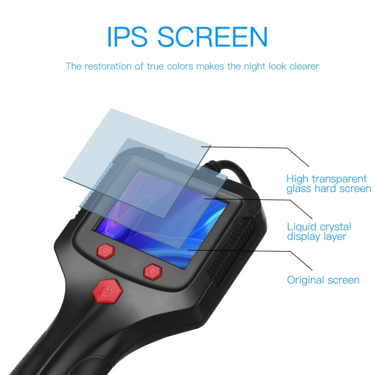 P100 8mm Side 2.4 inch HD Handheld Endoscope Hardline with LCD Screen, Length:50m - Consumer Electronics by buy2fix | Online Shopping UK | buy2fix