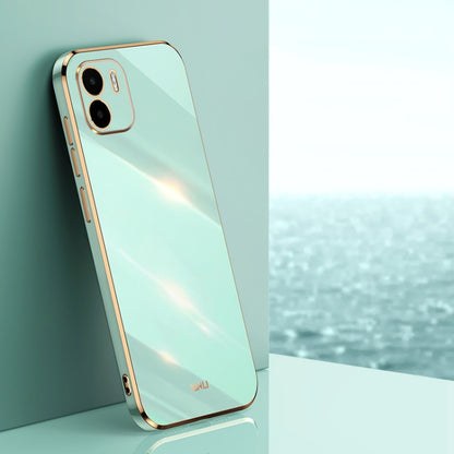For Xiaomi Redmi A1 4G XINLI Straight Edge 6D Electroplate TPU Phone Case(Mint Green) - Xiaomi Cases by buy2fix | Online Shopping UK | buy2fix