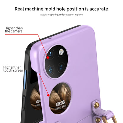 For Huawei P50 Pocket GKK Ultrathin Mini Handbag Protective Phone Case with Wrist Strap(Pink) - Huawei Cases by GKK | Online Shopping UK | buy2fix