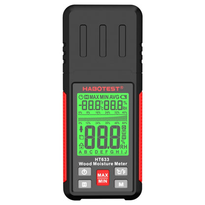 HABOTEST HT633 Portable Multifunctional Digital Display Wood Moisture Detector - Consumer Electronics by buy2fix | Online Shopping UK | buy2fix