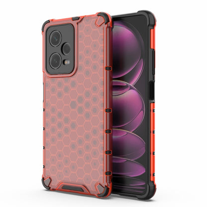 For Xiaomi Poco X5 Pro Shockproof Honeycomb PC + TPU Phone Case(Red) - Xiaomi Cases by buy2fix | Online Shopping UK | buy2fix