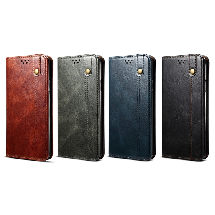 For OnePlus 11R Oil Wax Crazy Horse Texture Leather Phone Case(Brown) - OnePlus Cases by buy2fix | Online Shopping UK | buy2fix