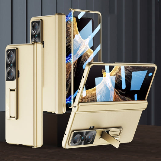 For Honor Magic VS GKK Fold Magnetic Hinge Full Coverage Phone Case(Gold) - Honor Cases by GKK | Online Shopping UK | buy2fix