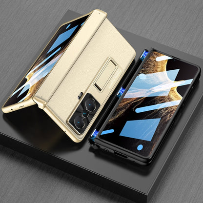 For Honor Magic VS GKK Magnetic Hinge Flip Leather Phone Case with Holder(Green) - Honor Cases by GKK | Online Shopping UK | buy2fix