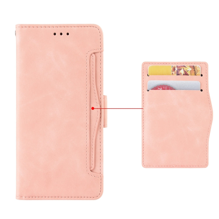 For Samsung Galaxy A34 5G Skin Feel Calf Texture Card Slots Leather Phone Case(Pink) - Galaxy Phone Cases by buy2fix | Online Shopping UK | buy2fix