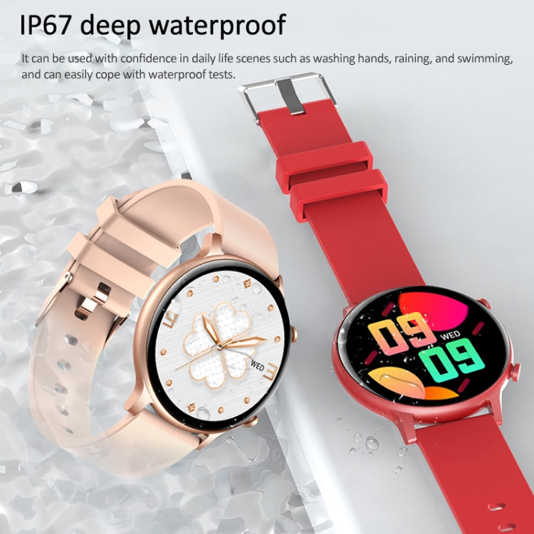 HT12 1.32 inch Silicone Band IP67 Waterproof Smart Watch, Support Bluetooth Calling / Sleep Monitoring(Pink) - Smart Wear by buy2fix | Online Shopping UK | buy2fix