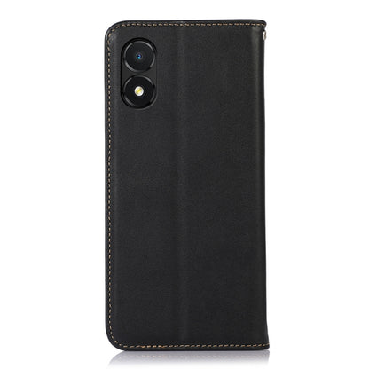 For Honor X5 KHAZNEH Nappa Top Layer Cowhide Leather Phone Case(Black) - Honor Cases by buy2fix | Online Shopping UK | buy2fix