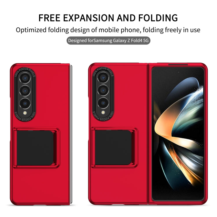 For Samsung Galaxy Z Fold4 5G Three-dimensional Folding Holder PC Phone Case(Red) - Galaxy Z Fold4 5G Cases by buy2fix | Online Shopping UK | buy2fix