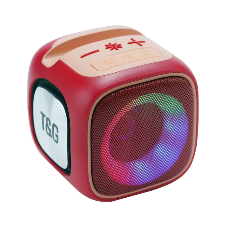 T&G TG359 Portable Outdoor LED Wireless Bluetooth Speaker(Red) - Mini Speaker by T&G | Online Shopping UK | buy2fix