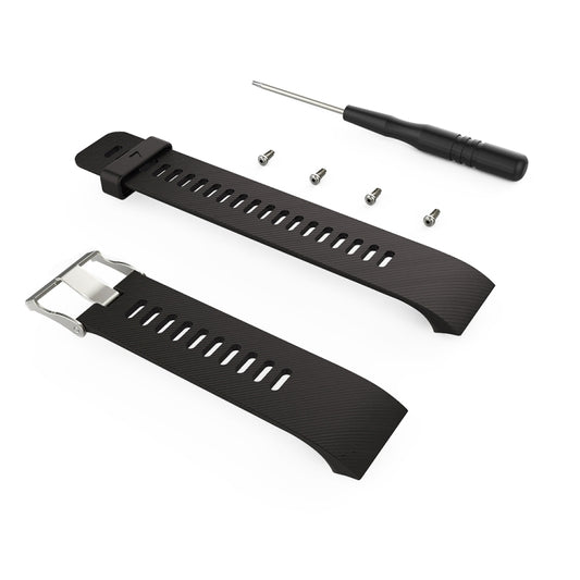 For Garmin Forerunner 30 / 35 Silicone Watch Band(Black) - Smart Wear by buy2fix | Online Shopping UK | buy2fix