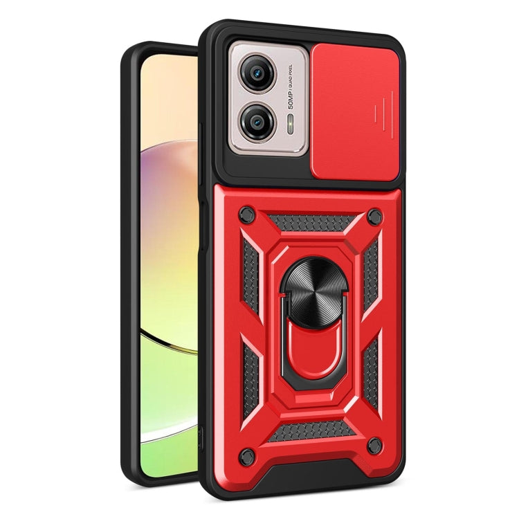 For Motorola Moto G53 / G13 / G23 5G Sliding Camera Cover Design TPU+PC Phone Case(Red) - Motorola Cases by buy2fix | Online Shopping UK | buy2fix