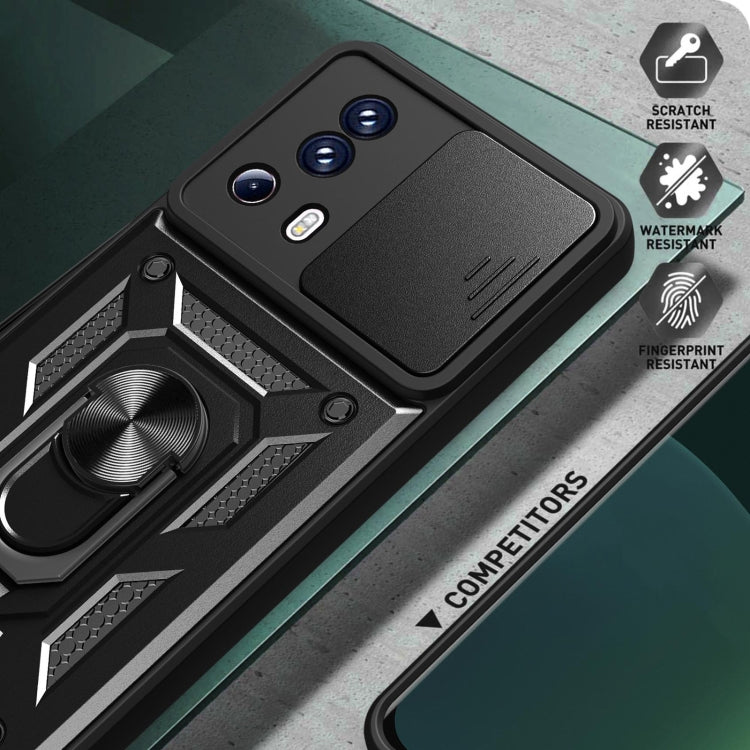 For Xiaomi Civi 2 5G / 13 Lite Sliding Camera Cover Design TPU+PC Phone Case(Blue) - 13 Lite Cases by buy2fix | Online Shopping UK | buy2fix