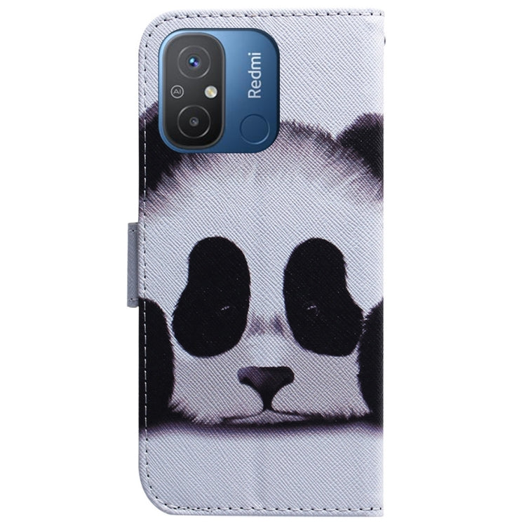 For Xiaomi Redmi 12C / 11A Coloured Drawing Flip Leather Phone Case(Panda) - Xiaomi Cases by buy2fix | Online Shopping UK | buy2fix