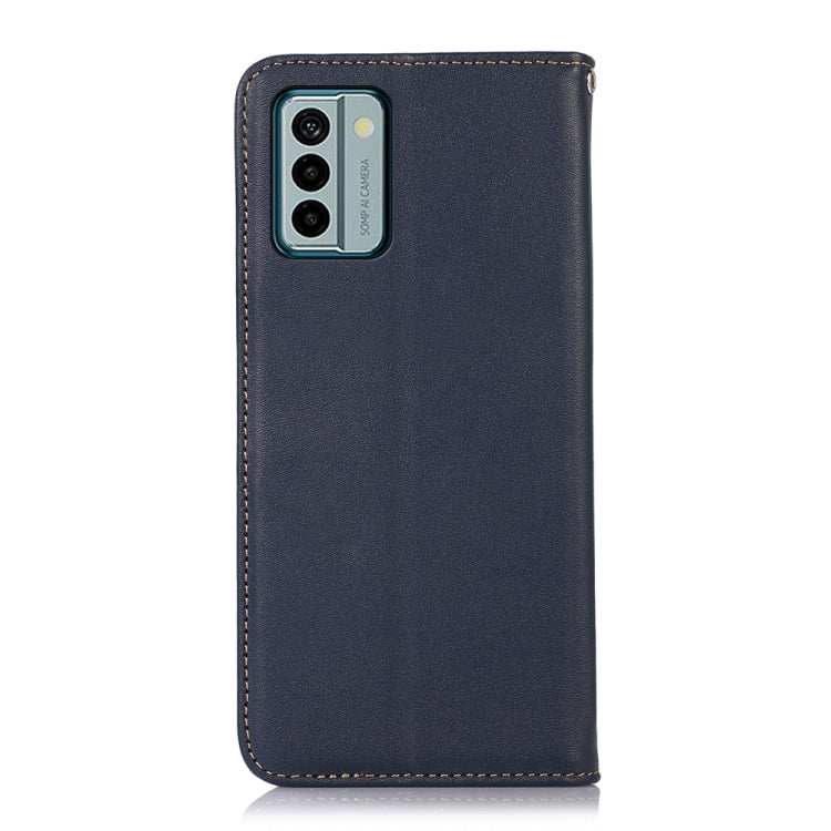 For Nokia G22 4G KHAZNEH Nappa Top Layer Cowhide Leather Phone Case(Blue) - Nokia Cases by buy2fix | Online Shopping UK | buy2fix