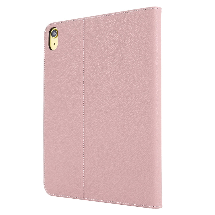 For iPad 10th Gen 10.9 2022 GEBEI Silk Texture Flip Tablet Leather Case(Rose Gold) - iPad 10th Gen 10.9 Cases by GEBEI | Online Shopping UK | buy2fix