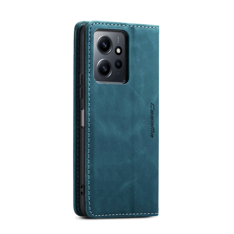 For Xiaomi Redmi Note 12 4G Global CaseMe 013 Multifunctional Horizontal Flip Leather Phone Case(Blue) - Xiaomi Cases by CaseMe | Online Shopping UK | buy2fix