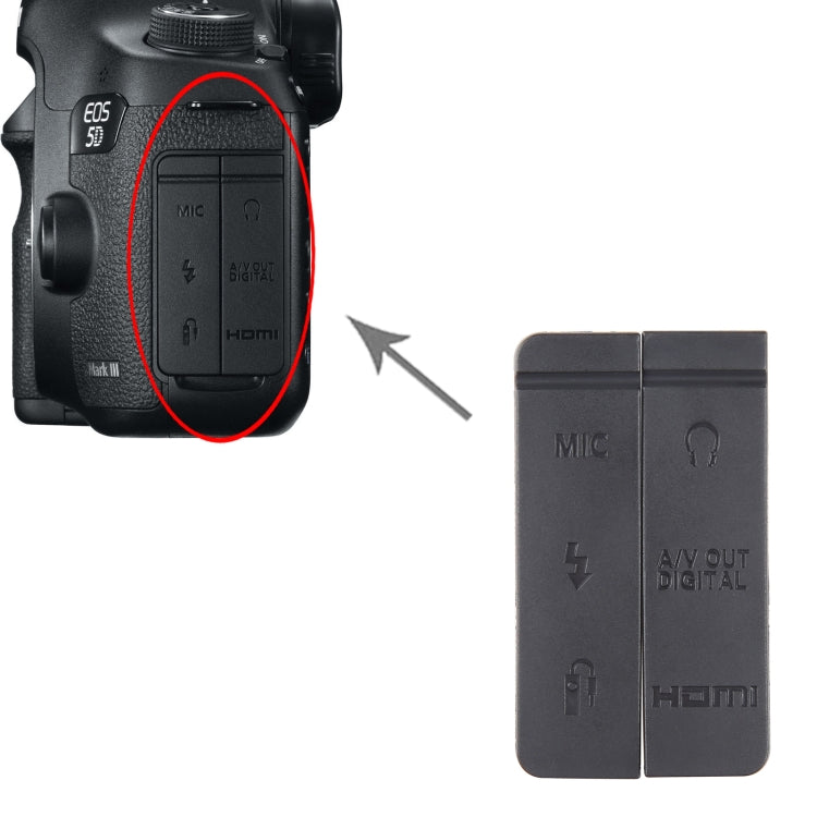 For Canon EOS 5D Mark III OEM USB Cover Cap - Repair & Spare Parts by buy2fix | Online Shopping UK | buy2fix
