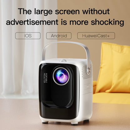 A007 Portable 1280 x 720 HD 113 ANSI Smart LED Projector, Plug:EU Plug(Black) - Consumer Electronics by buy2fix | Online Shopping UK | buy2fix