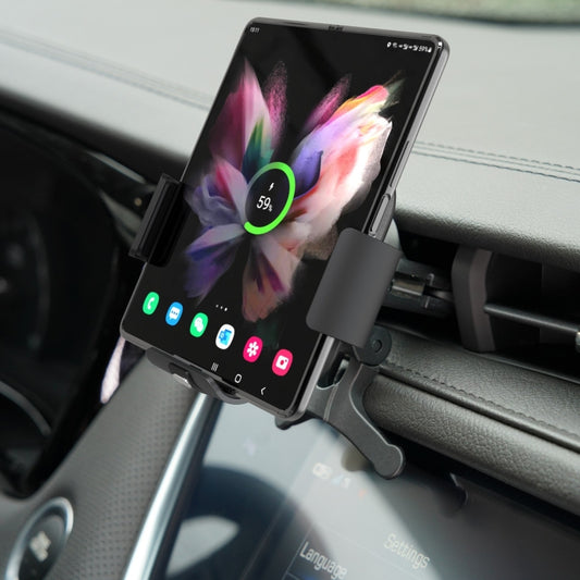 For Samsung Galaxy Z Flip4 / 3 S11 Dual Coil Car Phone Holder Wireless Charger - In Car by buy2fix | Online Shopping UK | buy2fix