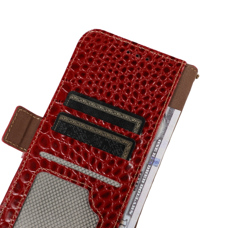 For Nokia C12 4G Crocodile Top Layer Cowhide Leather Phone Case(Red) - Nokia Cases by buy2fix | Online Shopping UK | buy2fix