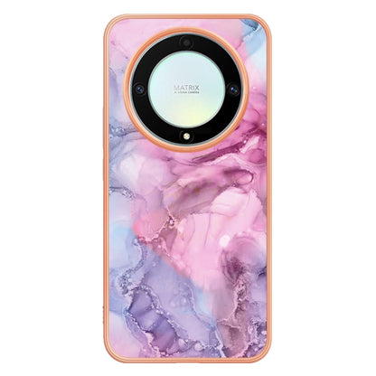For Honor X9a / Magic5 Lite Electroplating Marble Dual-side IMD Phone Case(Pink 013) - Honor Cases by buy2fix | Online Shopping UK | buy2fix