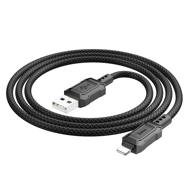 hoco X94 Leader 2.4A USB to 8 Pin Charging Data Dable, Length:1m(Black) - Normal Style Cable by hoco | Online Shopping UK | buy2fix
