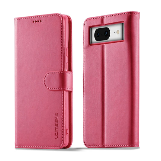 For Google Pixel 8 LC.IMEEKE Calf Texture Horizontal Flip Leather Phone Case(Red) - Google Cases by LC.IMEEKE | Online Shopping UK | buy2fix