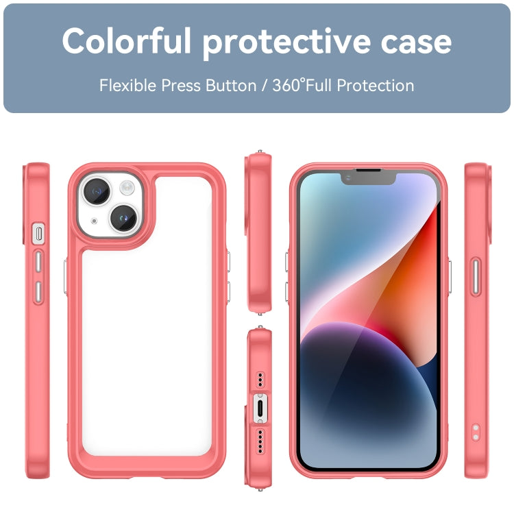 For iPhone 15 Plus Colorful Series Acrylic + TPU Phone Case(Red) - iPhone 15 Plus Cases by buy2fix | Online Shopping UK | buy2fix