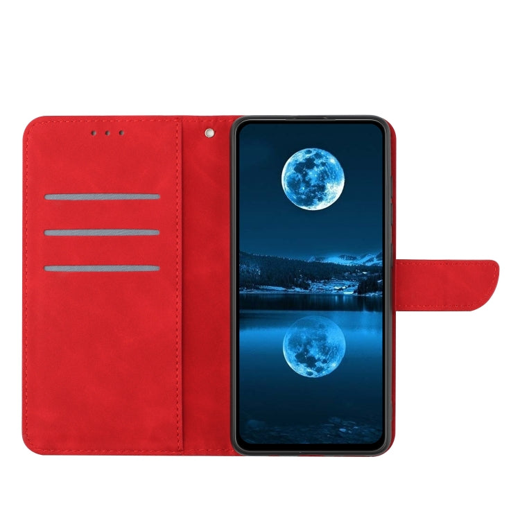 For Xiaomi Redmi 10C Stitching Embossed Leather Phone Case(Red) - Xiaomi Cases by buy2fix | Online Shopping UK | buy2fix