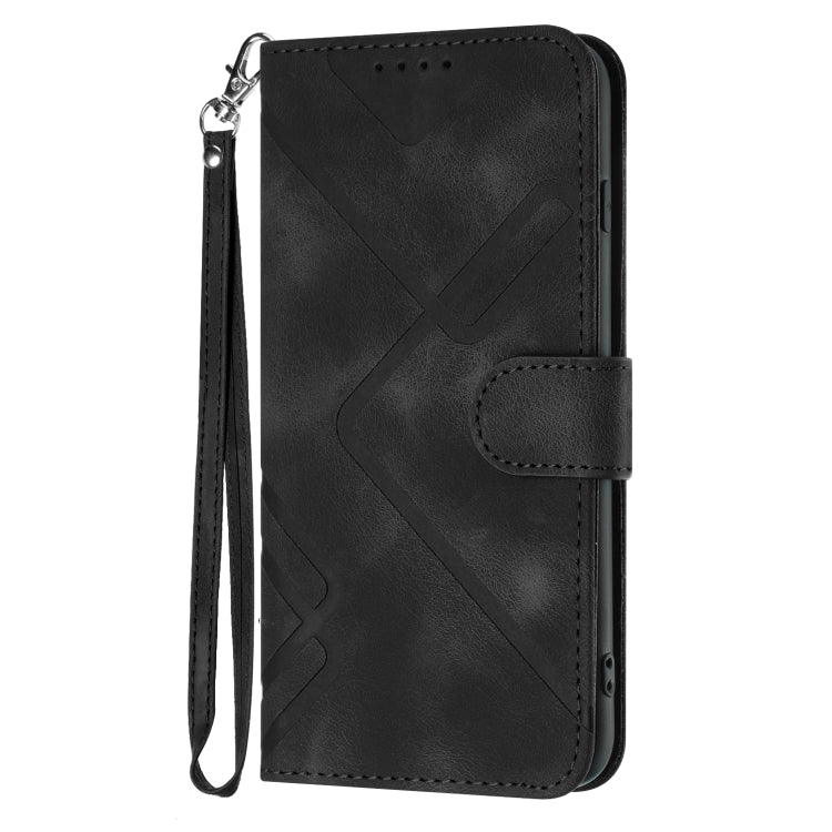 For Honor 10 Lite Line Pattern Skin Feel Leather Phone Case(Black) - Honor Cases by buy2fix | Online Shopping UK | buy2fix