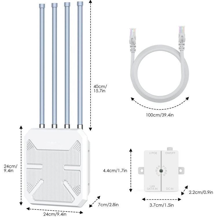 Wavlink WN573HX1 WiFi 6 AX1800 Dual Band Long Range Outdoor WiFi Extender(AU Plug) - Broadband Amplifiers by WAVLINK | Online Shopping UK | buy2fix