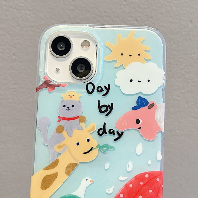 For iPhone 12 Pro IMD Cute Animal Pattern Phone Case(Giraffe) - iPhone 12 / 12 Pro Cases by buy2fix | Online Shopping UK | buy2fix