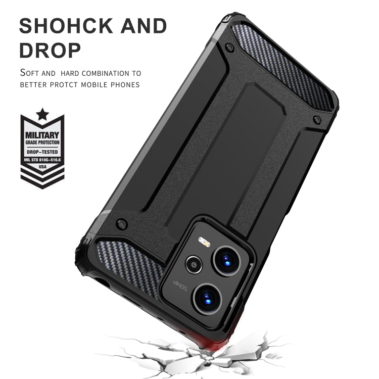 For Xiaomi Redmi Note 12 Pro 5G Speed Magic Armor TPU + PC Combination Phone Case(Black) - Note 12 Pro Cases by buy2fix | Online Shopping UK | buy2fix