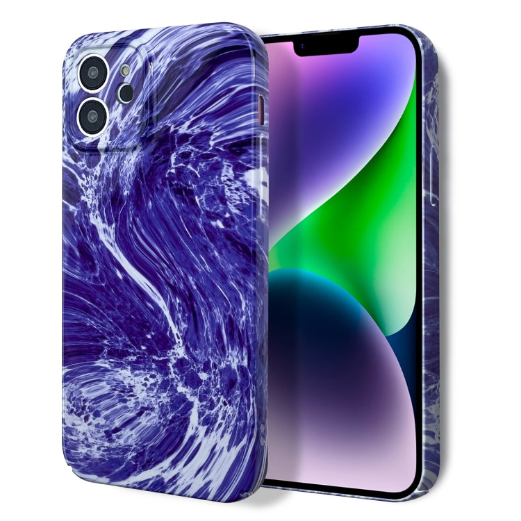 For iPhone 14 Plus Marble Pattern Phone Case(Purple White) - iPhone 14 Plus Cases by buy2fix | Online Shopping UK | buy2fix