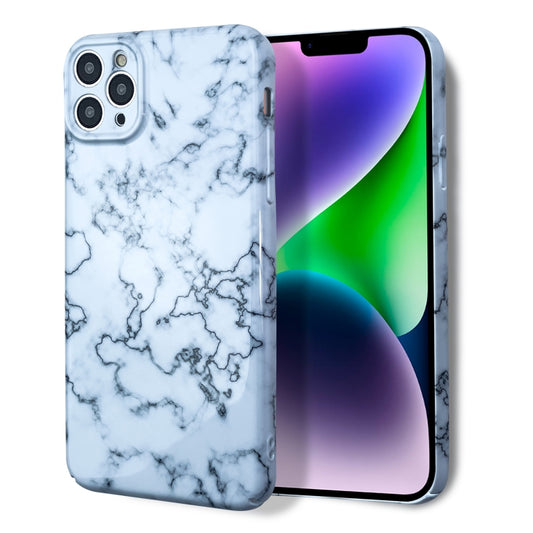 For iPhone 12 Pro Max Marble Pattern Phone Case(Green White) - iPhone 12 Pro Max Cases by buy2fix | Online Shopping UK | buy2fix