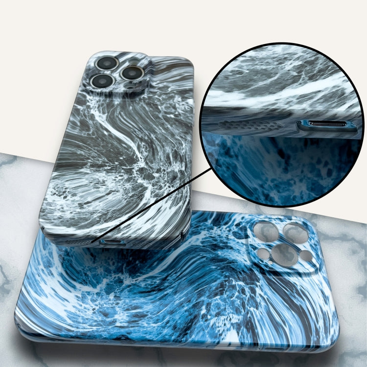 For iPhone XS / X Marble Pattern Phone Case(Blue White) - More iPhone Cases by buy2fix | Online Shopping UK | buy2fix