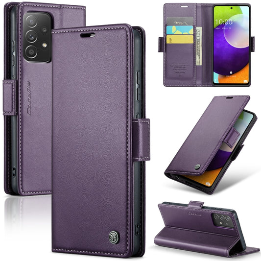 For Samsung Galaxy A52/A52s 5G CaseMe 023 Butterfly Buckle Litchi Texture RFID Anti-theft Leather Phone Case(Pearly Purple) - Galaxy Phone Cases by CaseMe | Online Shopping UK | buy2fix