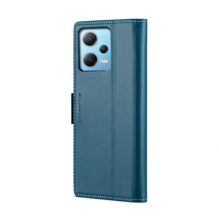 For Xiaomi Poco X5 5G/Redmi Note 12 5G Global CaseMe 023 Butterfly Buckle Litchi Texture RFID Anti-theft Leather Phone Case(Blue) - Xiaomi Cases by CaseMe | Online Shopping UK | buy2fix