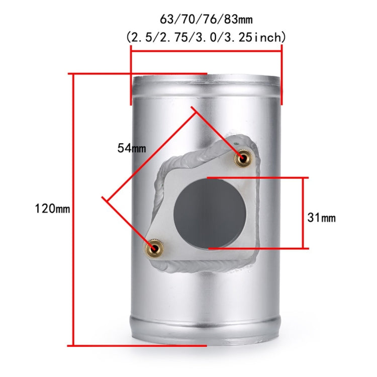 76mm XH-UN602 Car Modified Engine Air Flow Meter Flange Intake Sensor Base for Toyota / Mazda - In Car by buy2fix | Online Shopping UK | buy2fix