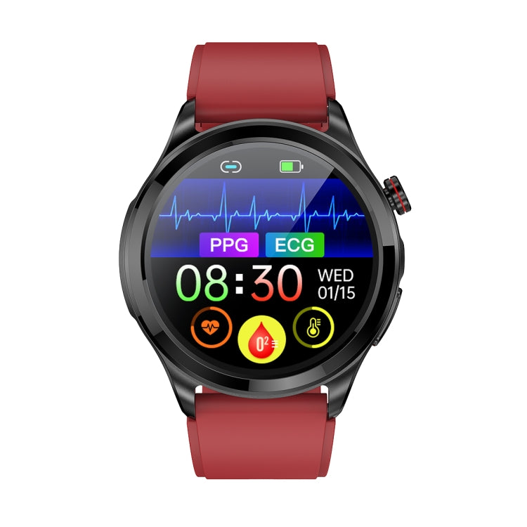 TK22 1.39 inch IP67 Waterproof Silicone Band Smart Watch Supports ECG / Non-invasive Blood Sugar(Red) - Smart Watches by buy2fix | Online Shopping UK | buy2fix